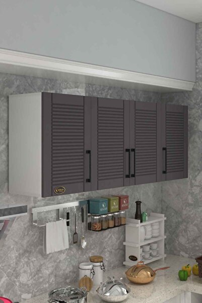 Kenzlife Hazır Mutfak Dolabı Soğan60 Gri Mod2 60*160*32 Mebran Kapak Suntalam...