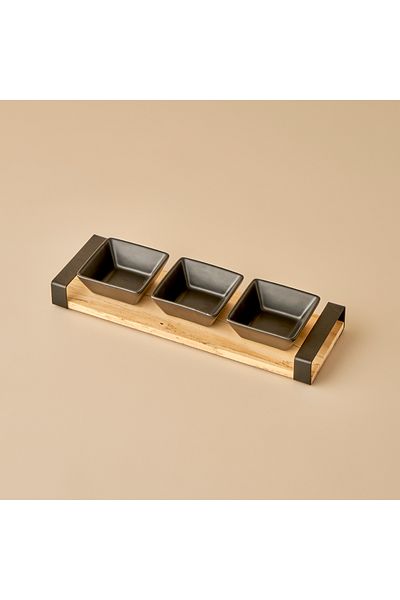 Bella Maison Astra Bowl Presentation Set 3 Pcs Black (32X10 cm)