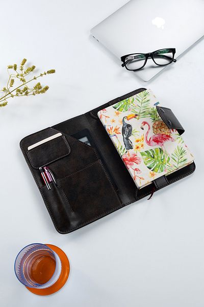DK LEATHER Book Sleeve & Notepad Organizer - Organizer τσάντας πολλαπλών χρήσεων