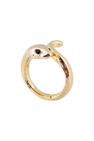 RİVUS Curved Snake Ring - Gold