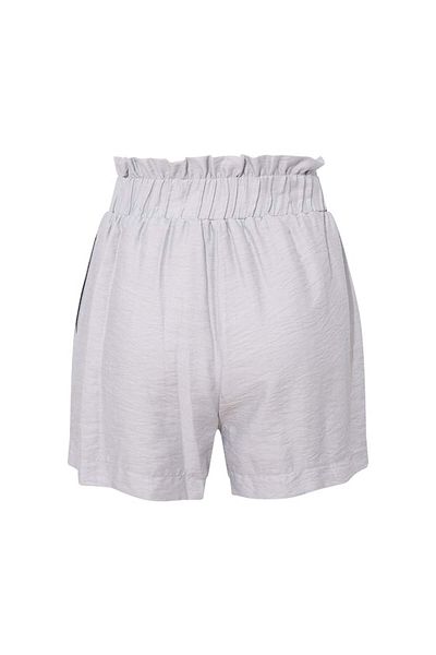 RİVUS Comfortable Cut Shorts with Elastic Waist - Gray