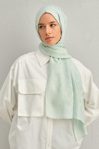 Armine Lyocell Shawl - Κυψελοειδές μοτίβο - ALY2 - 1113-18 - Water Green