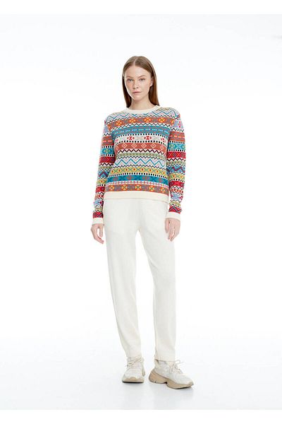 Knitss Fair Isle Pattern Merino Wool Blended Knitwear