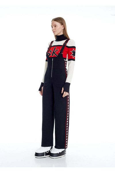 Knitss Star Patterned Extrafine Merino Wool Knitwear Jumpsuit