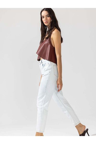 RİVUS Pantaloni Mom Fit Jean - Albastru deschis