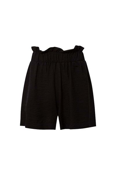 RİVUS Comfortable Cut Shorts with Elastic Waist - Black