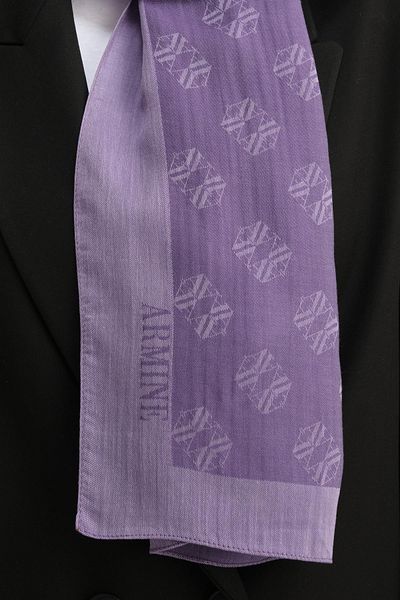 Armine Şal Tensel-Mătase - Model Minimal Monogram - ATN1 - 3298 - Mov