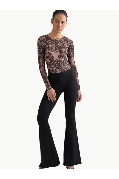 RİVUS Back Slit Detailed Trousers - Black