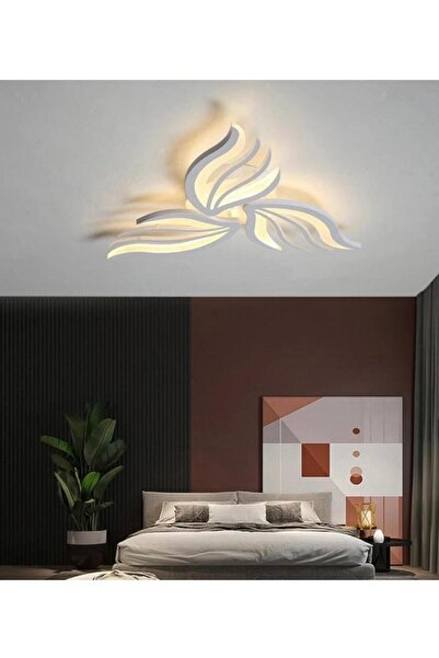 KRAYDINLATMA Rose 3 Beyaz Plafonyer Lüks Modern 3'Lü Günışığı Ledli Avize