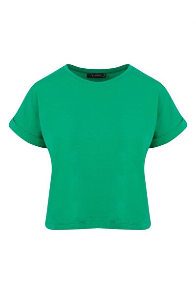 RİVUS Crew Neck Basic T-shirt - Green