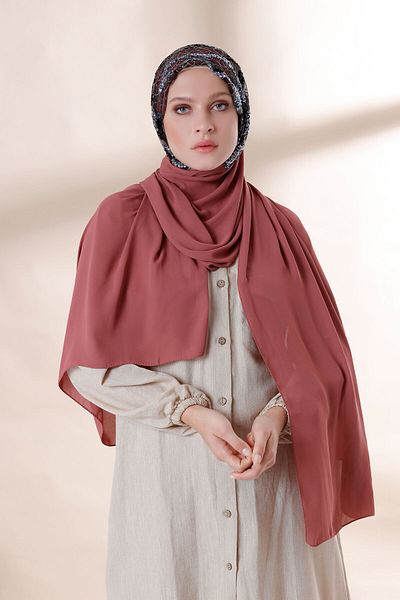 Differenza Indigo Matte Coral - Σάλι κρεπ με παγιέτες σύννεφο