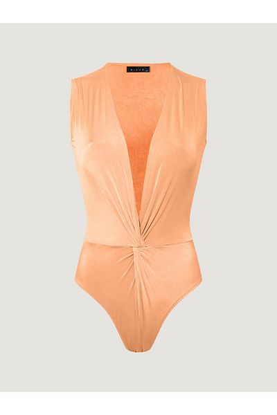 RİVUS Sleeveless Iconic Body with Snap Fasteners - Orange