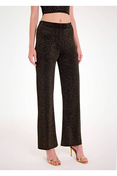 Knitss Gold Lurex Knitwear Trousers