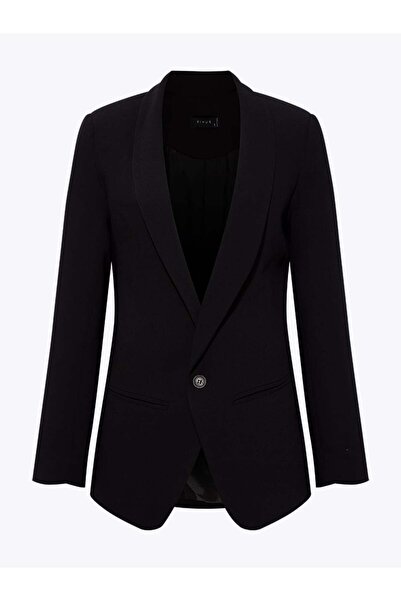 RİVUS Long Blazer Jacket - Black
