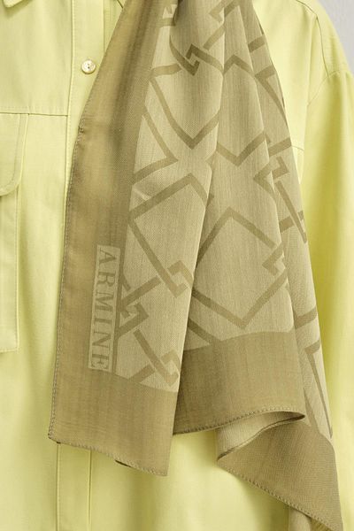 Armine Πράσινη αλυσίδα με σχέδιο Tensel-Silk Shawl - ATN2 - 3297