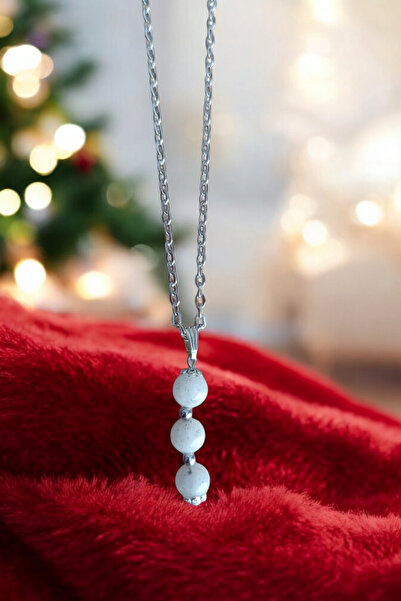 MGA DOĞAL TAŞ Moon Stone Necklace Real Moon Stone Necklace Natural Stone Neck...