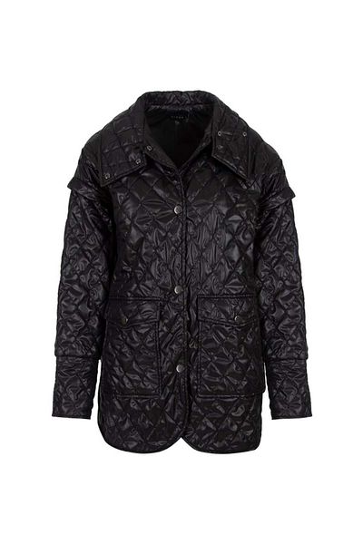 RİVUS Quilted Jacket with Pockets - Black