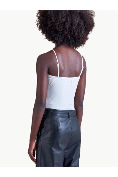 RİVUS Draped Body with Strap Detail - Ecru