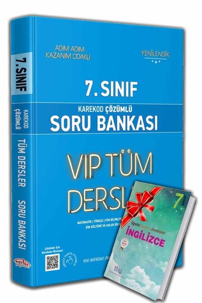 Editör Yayınevi 7. Sınıf Vıp Tüm Dersler Soru Bankası Mavi Kitap - Editör Yay...