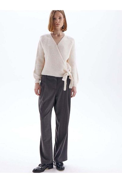 RİVUS Double Breasted Closure Knitwear Cardigan - Ecru