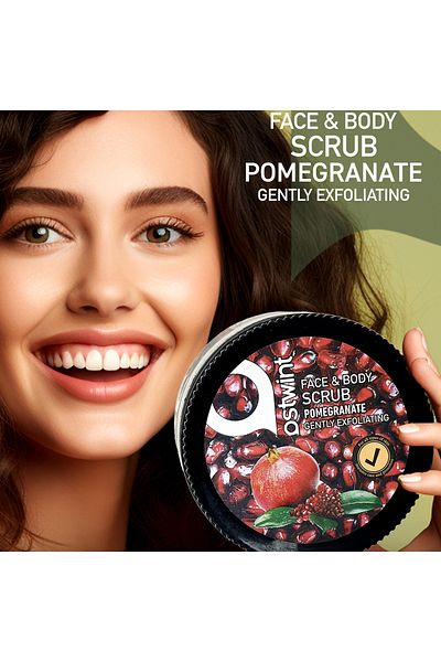 Ostwint Face and Body Peeling Scrub Pomegranate 300ml Skin Cleanser Smoothing Circulation Accelerator