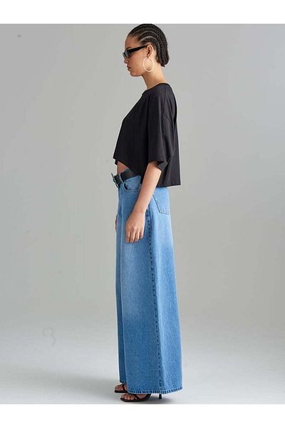 RİVUS Oversize Crop T-shirt - Black