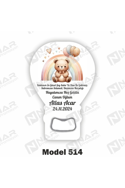 Nar Promosyon 30 Adet Balon Açacak Magnet Hediyelik - Arkası Mıknatıslı - Yan...