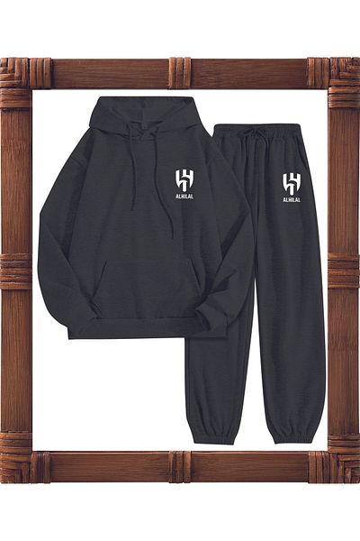 HOFFNUNG Full Hoodie 3 Thread Alhilal Hooded Sweatshirt Set