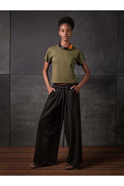 RİVUS T-shirt Μισή Λαιμόκοψη Basic - Χακί