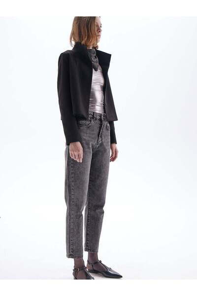 RİVUS Stamped Short Jacket - Black