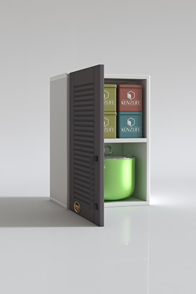 Kenzlife Hazır Mutfak Dolabı Bamya60 Gri Mod2 60*040*32 Mebran Kapak Suntalam Gövde