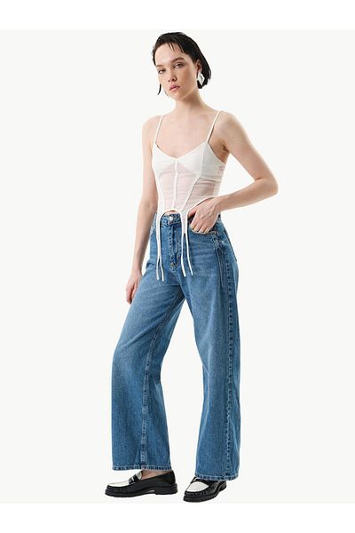RİVUS Indigo Wide Leg Jean Trousers