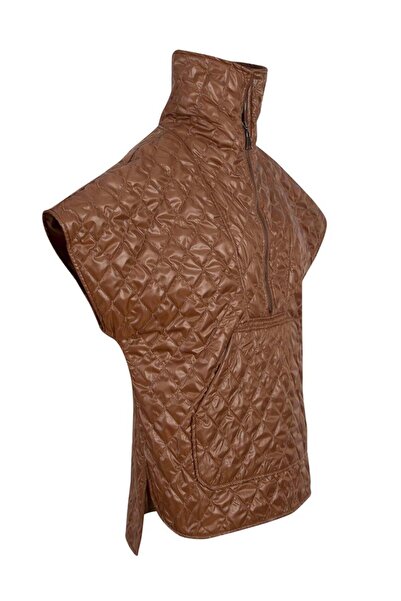 RİVUS Zippered Quilted Vest - Copper