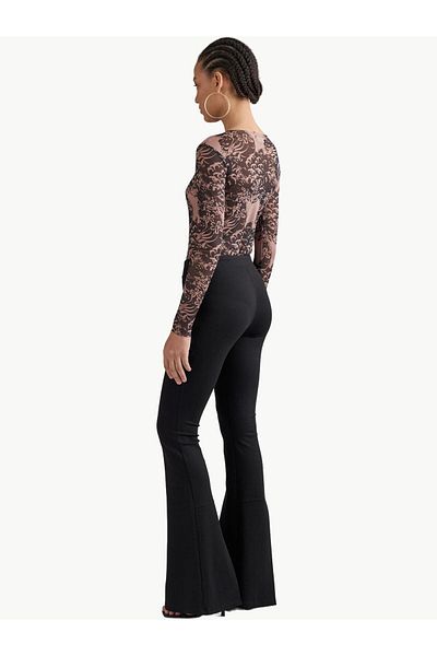 RİVUS Back Slit Detailed Trousers - Black