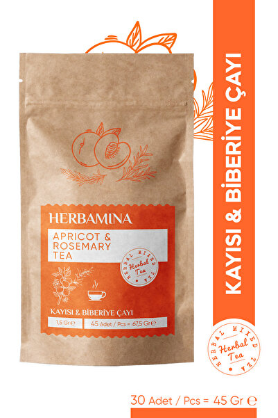 Herbamina Kayısı & Biberiye Karışık Bitki Çayı (APRİCOT & ROSEMARY TEA) 1,5gr...
