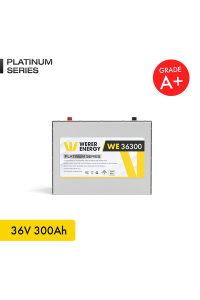 WERER ENERGY 36V 300Ah LiFePO4 Platinum Series Bluetooth'lu Lityum Demir Fosfat Akü