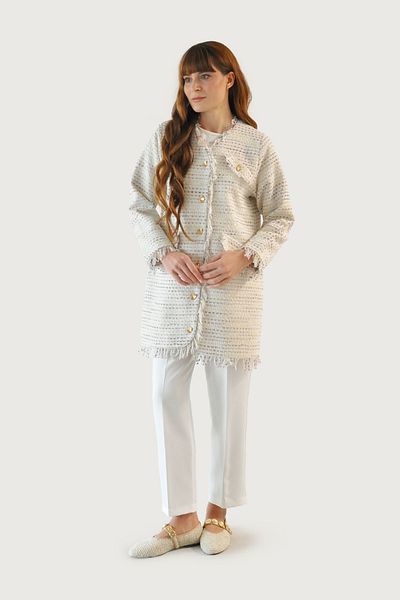 Rukayyel Μπουφάν Leila Ecru Tweed