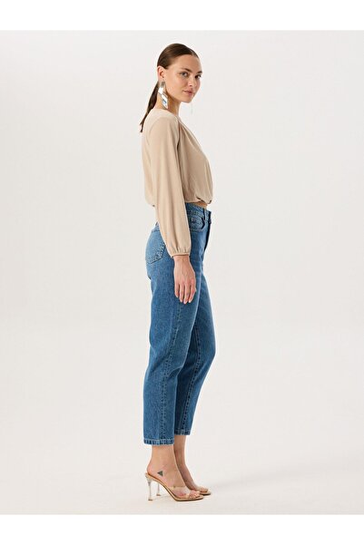 RİVUS Double Breasted Closure Blouse - Beige