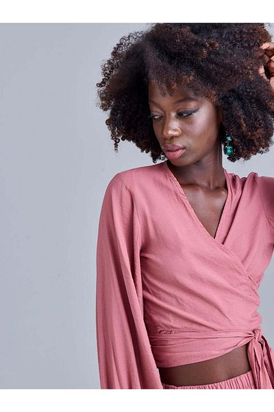 RİVUS Balloon Sleeve Blouse - Dried Rose