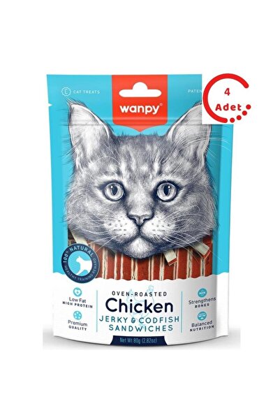 Wanpy Oven Roasted Tavuklu Morina Balikli Kedi Ödülü 80 Gr x 4 Adet