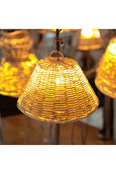 My Family Hasır Doğal 40 Cm Çap Dekoratif Avize