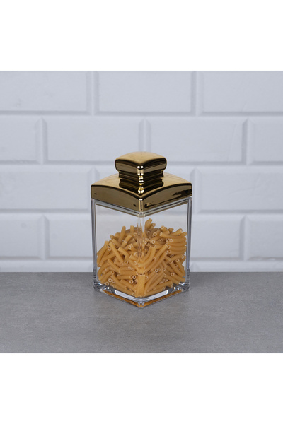 ZETT AKRİLİK GOLD BAHARATLIK 500 ML ŞEFFAF DRAJELİK KAPAKLI SAKLAMA KABI