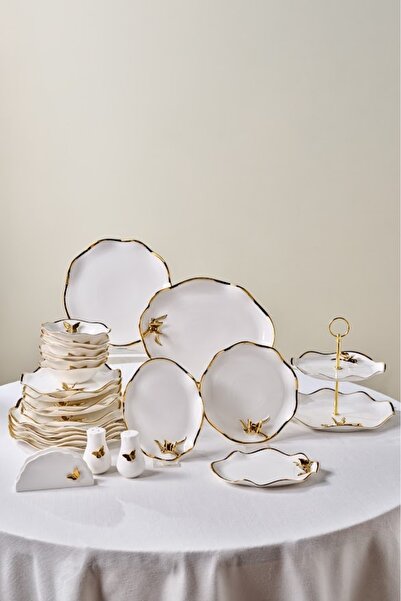 Karaca X Müge Anlı Kelebekli 25 Parça 6 Kişilik Yemek Takımı