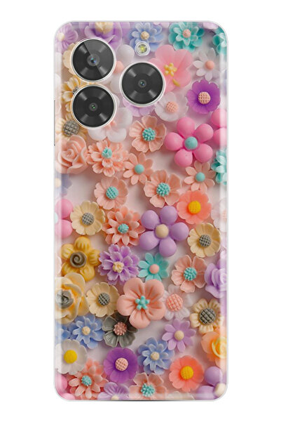 General Mobile Era 30 Kılıf HD Resim Baskılı Rengarenk Papatyalar StKd -060