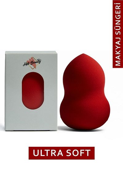 Hill Beauty Turkey Ultra Soft Pear Makeup Sponge Red