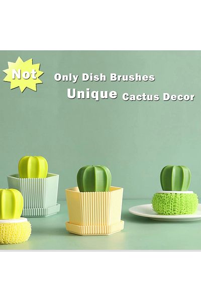 edewatt Cactus Colored Durable Dish Brushed