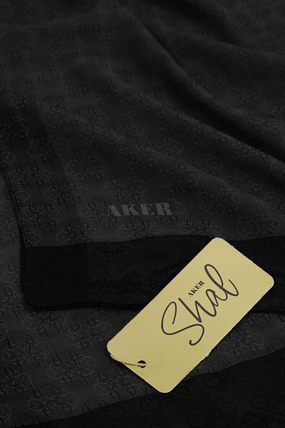Aker Monogram Jacquard Shawl - 6060900 -911 - Black
