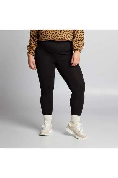 KIABI Long cotton leggings black