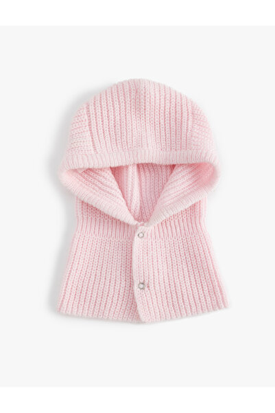 Koton Knitted Beanie with Snap Detail