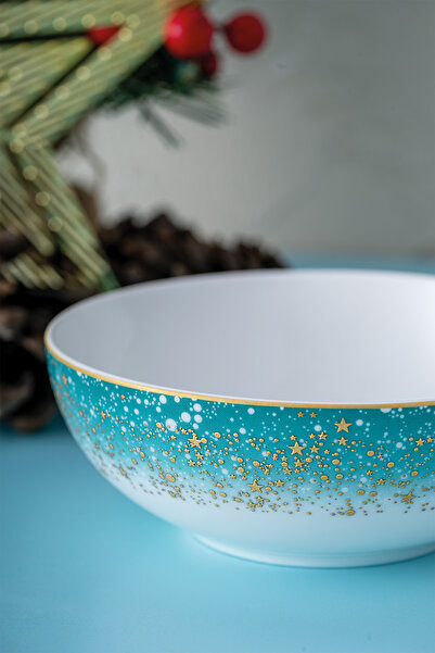 İSTANBUL PORSELEN İstanbul Porselen Starlight Fine Bone New Year Yılbaşı Kase 14 Cm